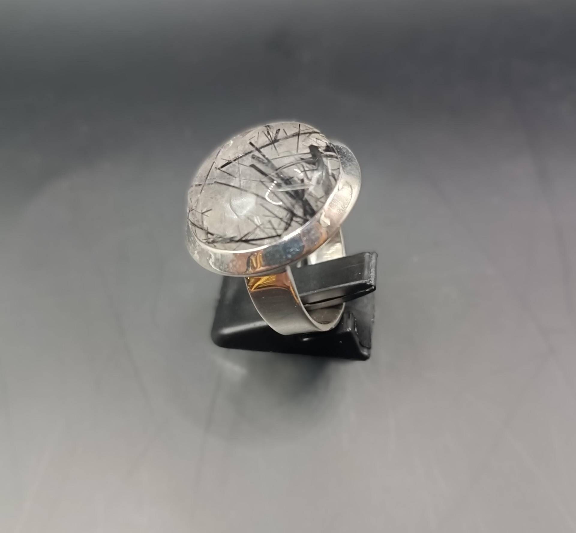 Ring Mit Turmalinquarz in 925Er Sterlingsilber Einzelstück Handarbeit von schmuckbewusst