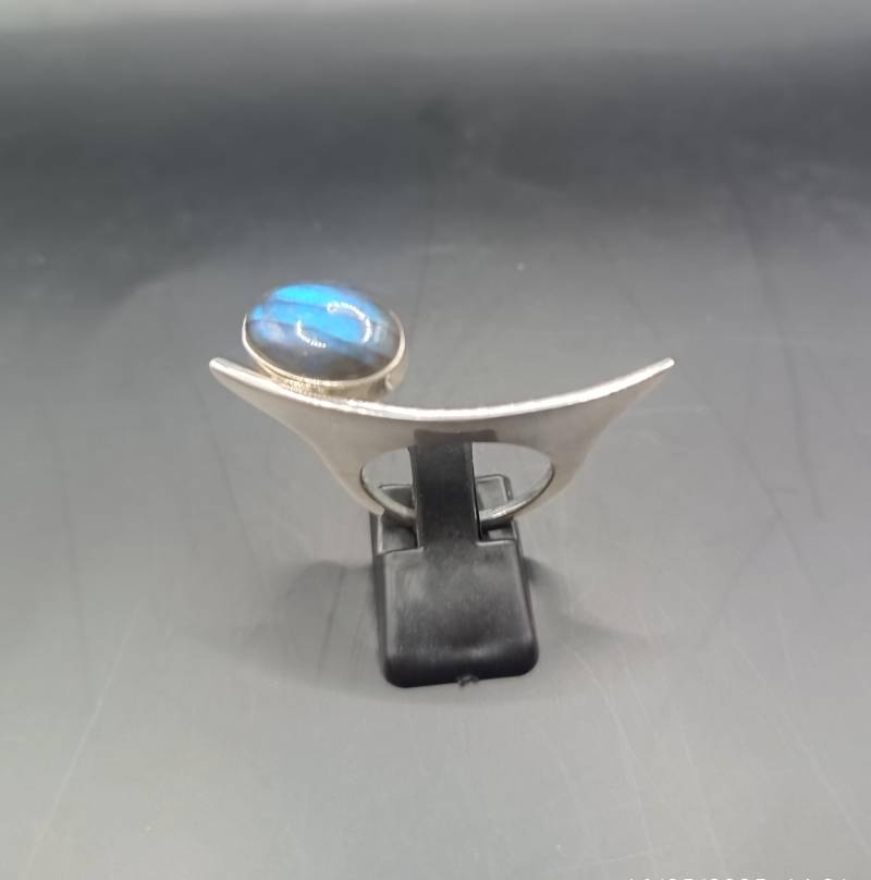 Statementring Mit Labradorit Aus 925Er Sterlingsilber Handarbeit Design Einzelstück von schmuckbewusst