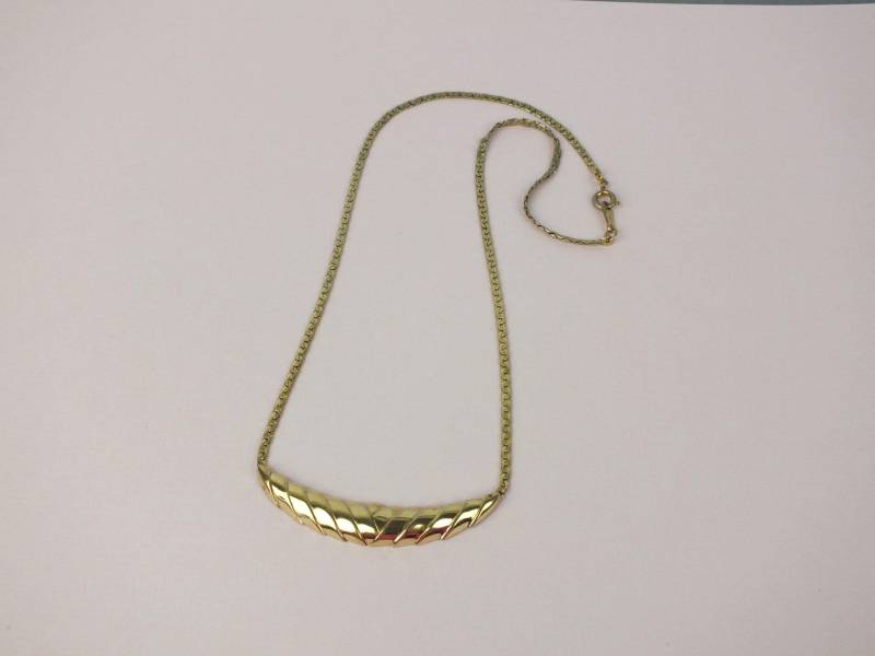 Avon Vintage Damen Halskette Goldenes Metall - Modeschmuck Collier 70Er Jahre von schmuckesBerlin