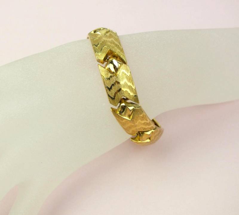 Vintage 1965 Grosse' Und Henkel | Für Dior Glieder- Armband Golden - Designer Marken Modeschmuck von schmuckesBerlin