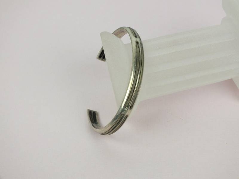 Vintage 925Er Sterlingsilber Damen Armspange Mit Holz Einlage - Echt Schmuck Armreifen von schmuckesBerlin