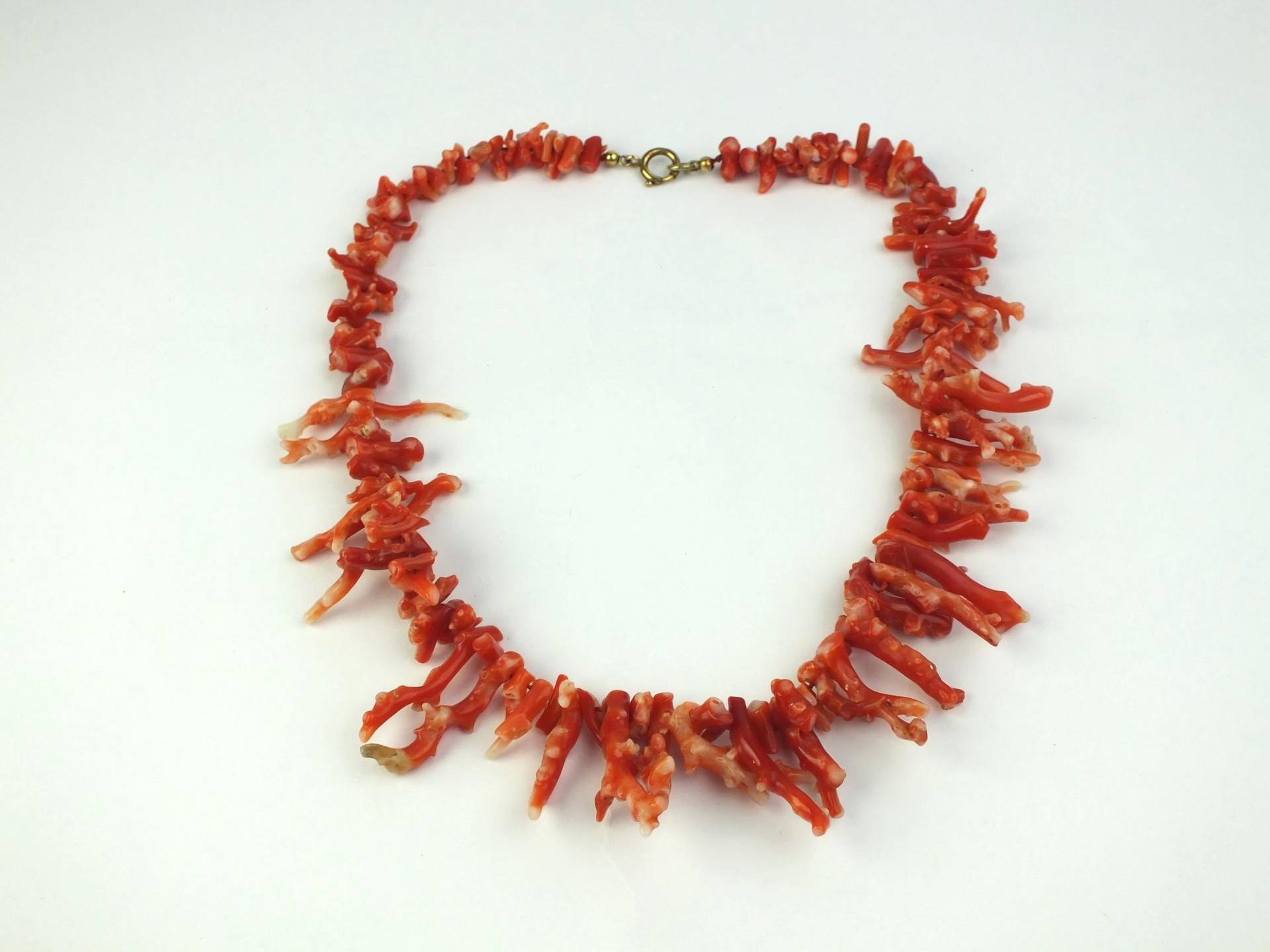 Vintage Korallen Damen Halskette - Orange Natürliche Astkoralle Altes Schmuck Collier von schmuckesBerlin