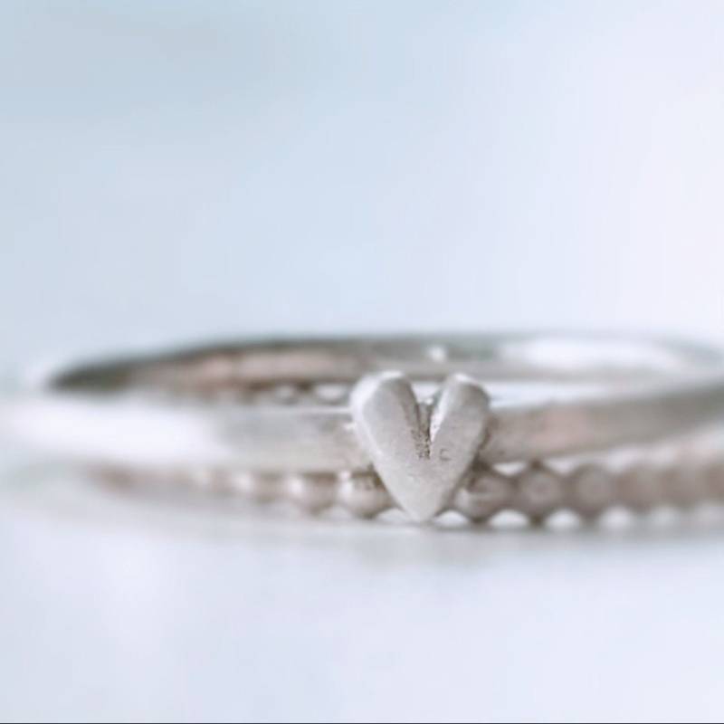 Herzring Silber Ring Herz von schmuckgewand