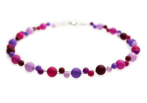 Polariskette Polarisschmuck Kette lila violett Flieder Polaris handgefertigt von schmuckmanufaktur koenigsblau