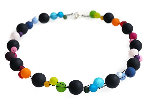 Polariskette Regenbogen Kette bunt Polaris neu & handgefertigt Polarisschmuck (44 Zentimeter) von schmuckmanufaktur koenigsblau