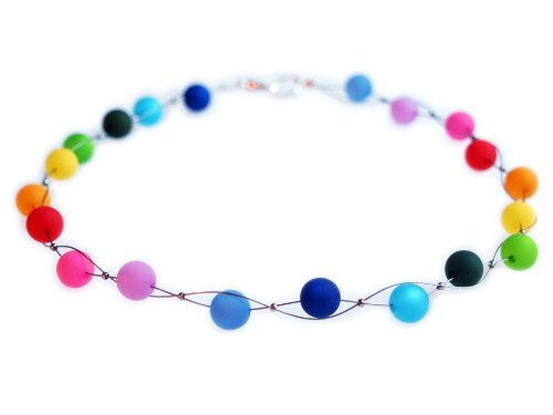 Polariskette Regenbogen Kette bunt & handgefertigt Polarisschmuck von schmuckmanufaktur koenigsblau