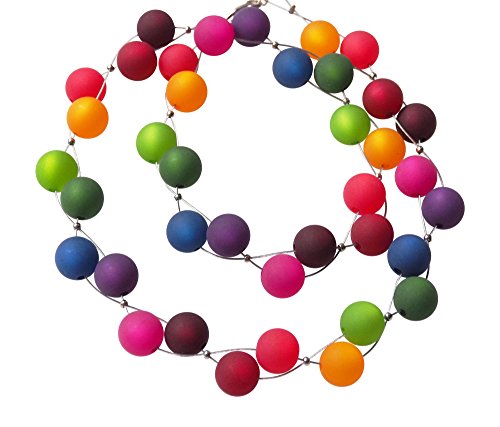 Polariskette Regenbogen bunt handgefertigter Polarisschmuck Damen Kette (51 Zentimeter) von schmuckmanufaktur koenigsblau
