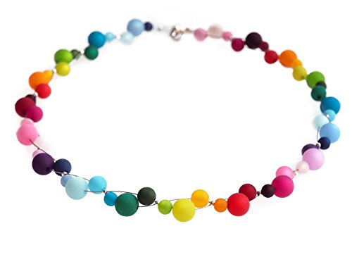 schmuckmanufaktur koenigsblau Polariskette Regenbogen Kette bunt Polaris neu & handgefertigt Polarisschmuck (44 Zentimeter) von schmuckmanufaktur koenigsblau