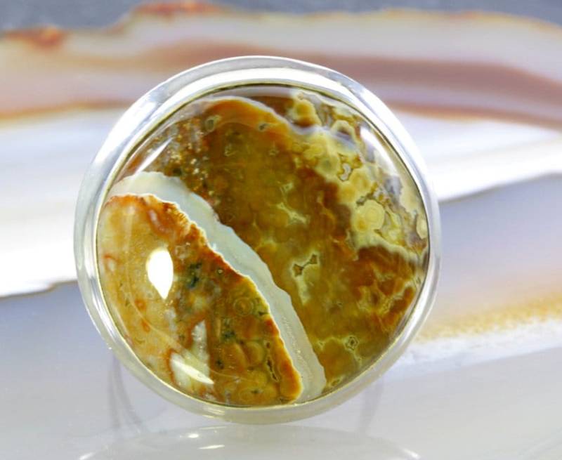 Landschaftsjaspis Und Silber, Ring von schmuckplantage