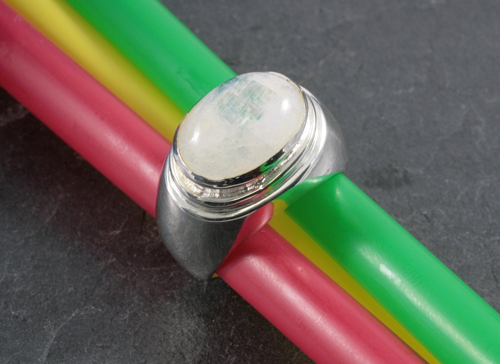 Mondstein Und Silber, Ring von schmuckplantage