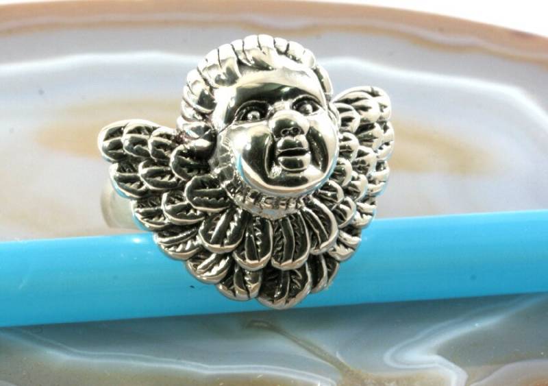 Ring, Engel, 925 Sterling Silber, Electroforming von schmuckplantage