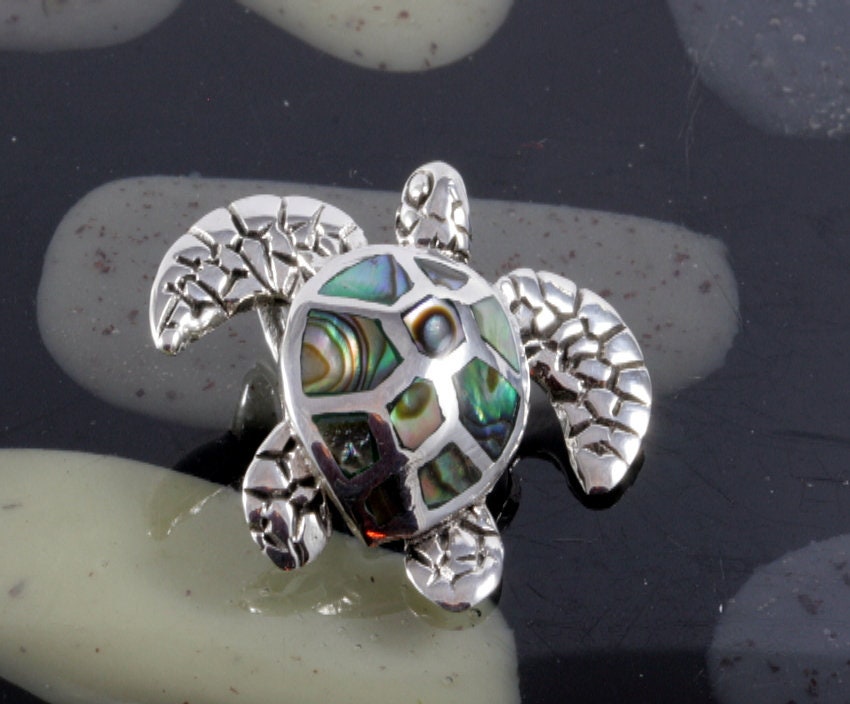 Schildkröte, 925 Sterling Silber Und Abalone von schmuckplantage