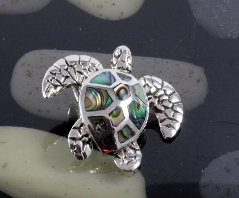 Schildkröte, 925 Sterling Silber Und Abalone von schmuckplantage