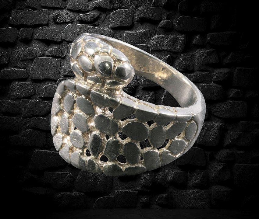 Silberring, Teilweise Mattiert von schmuckplantage