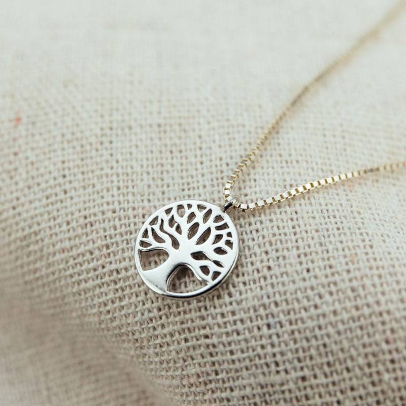 Kette Lebensbaum Silber 925 Baum Des Lebens Tara Schmuck Recyceltes Handgefertigt in Deutschland 38-42 cm von schmuckrauschVINTAGE