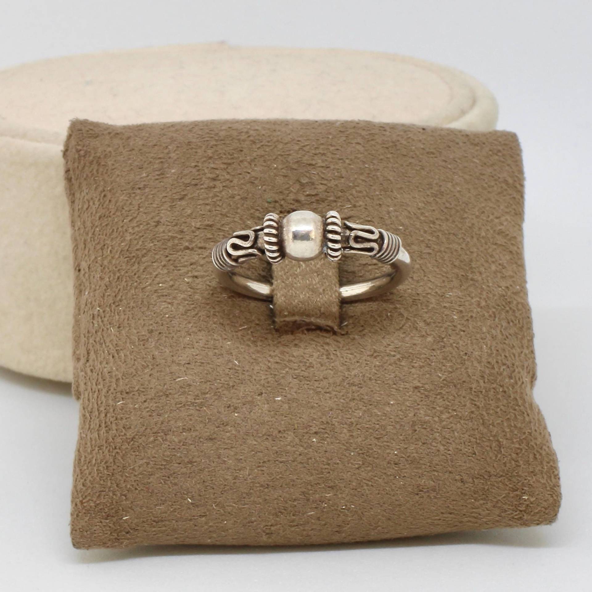 Bandring Kugelform 925 Silber Schlicht 70Er Jahre, Bali Schmuck, Vintage Ring Glatt Schmal Größe 52 von schmuckvintage2020