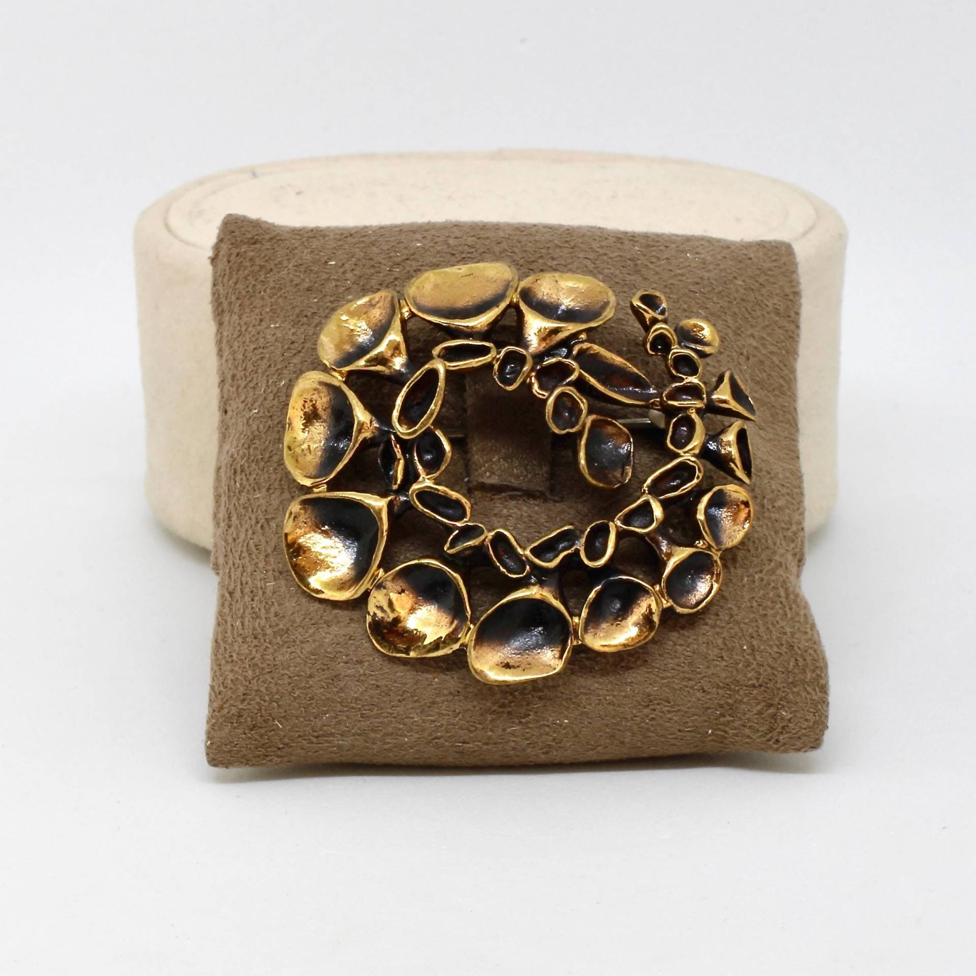 Finnland Brosche Renmoosblüte Blume Bronze Pflanze 70Er Jahre Vintage Sammelwürdig Damen Rar Selten von schmuckvintage2020