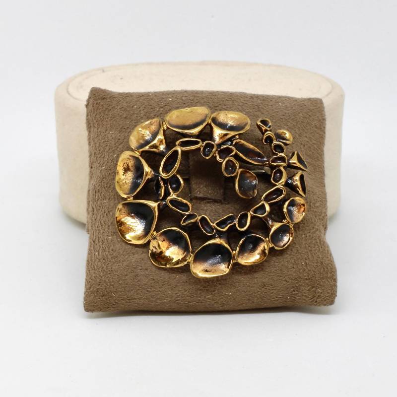 Finnland Brosche Renmoosblüte Blume Bronze Pflanze 70Er Jahre Vintage Sammelwürdig Damen Rar Selten von schmuckvintage2020