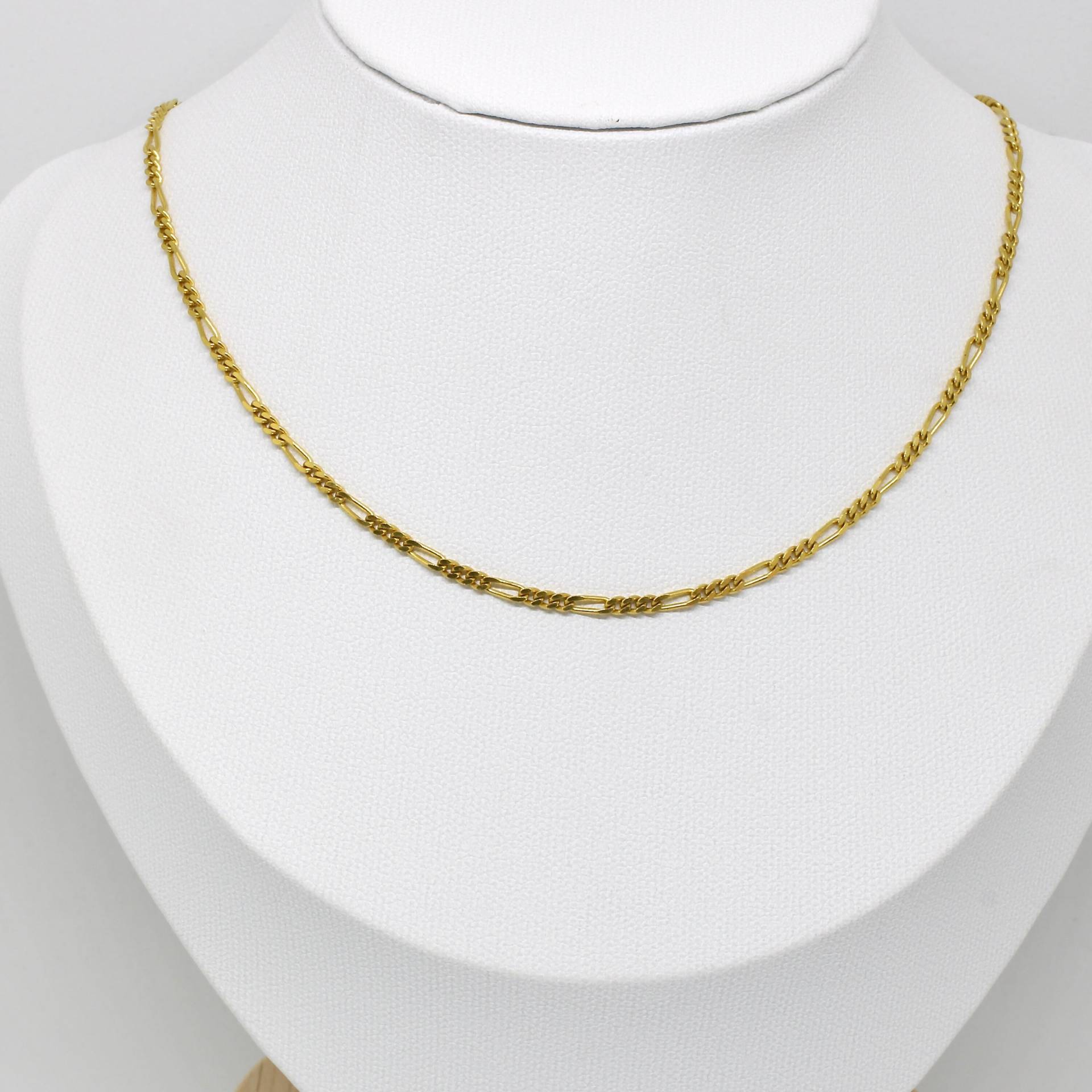 Gold Double Halskette Kette Figarokette Zart Für Anhänger Schlicht Modern von schmuckvintage2020