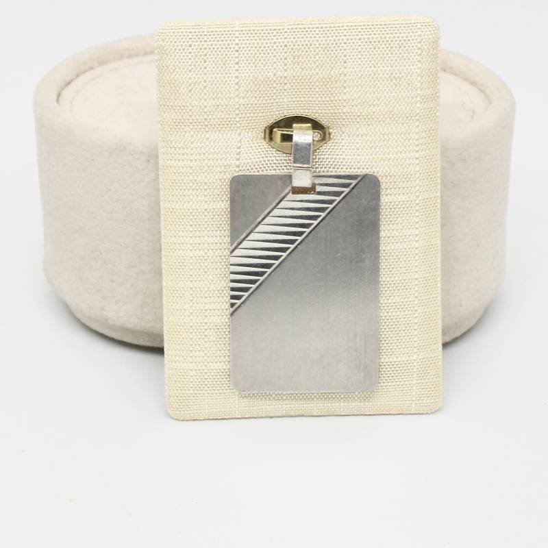 Großer Anhänger Eckig 925 Silber Matt Und Glanz Gravurplatte Für Name Eingravieren Vintage Herren von schmuckvintage2020