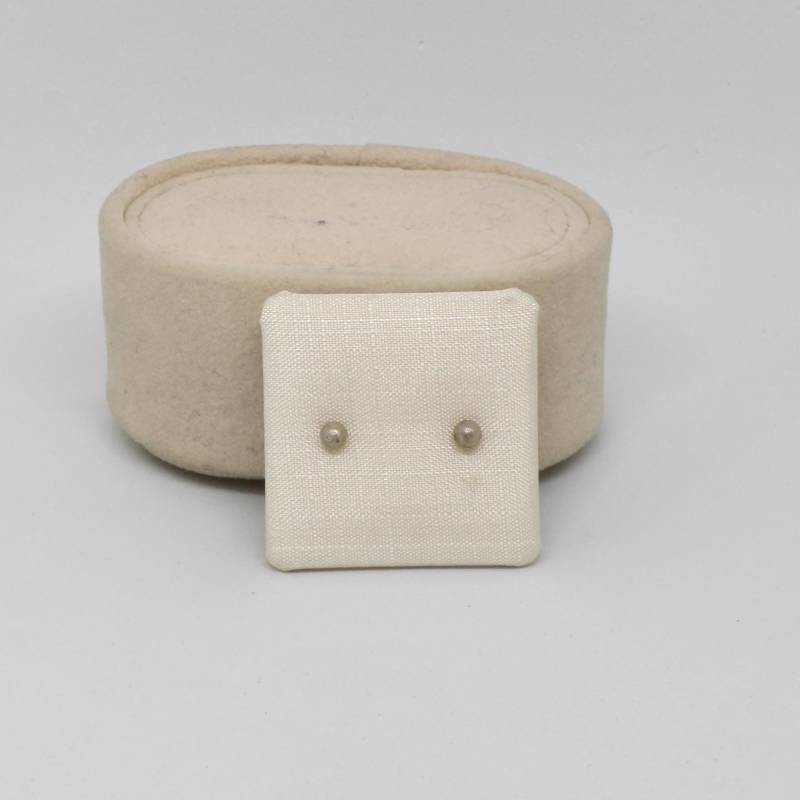 Schlichte Ohrstecker Kleine Kugel Matt Glanzlos 835 Silber Unauffällig Kinderohrringe Zart , Zeitlos von schmuckvintage2020