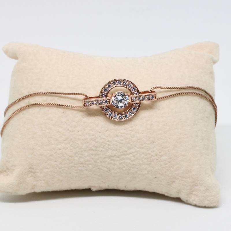 Snö Of Schweden Armband Venezianer Rosé Goldfarbe Mit Kristalle Glitzersteine Modern Schlicht Für Mädchen von schmuckvintage2020