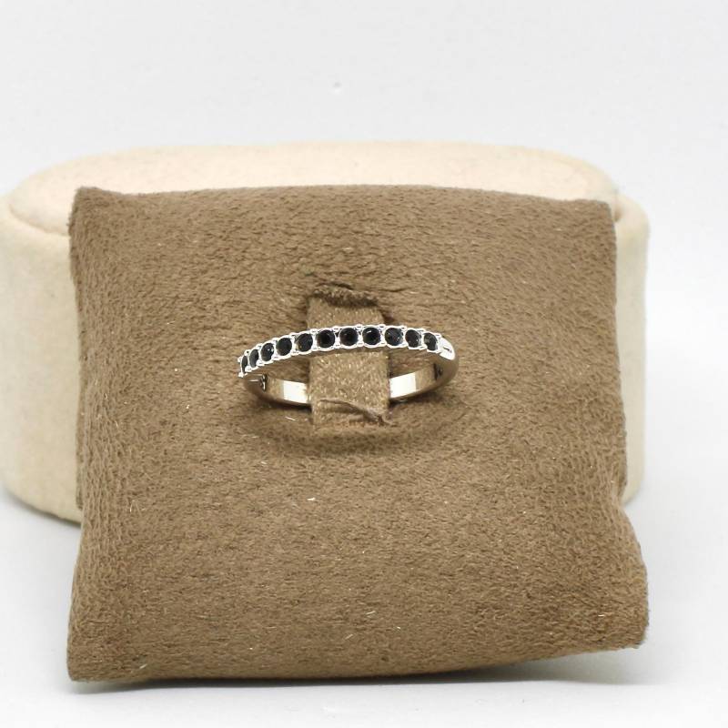 Swarovski Memoire, Memory Ring Halb Kristalle Dunkel Geschliffen Bandring Damenring Gr.52 Verlobungsring von schmuckvintage2020