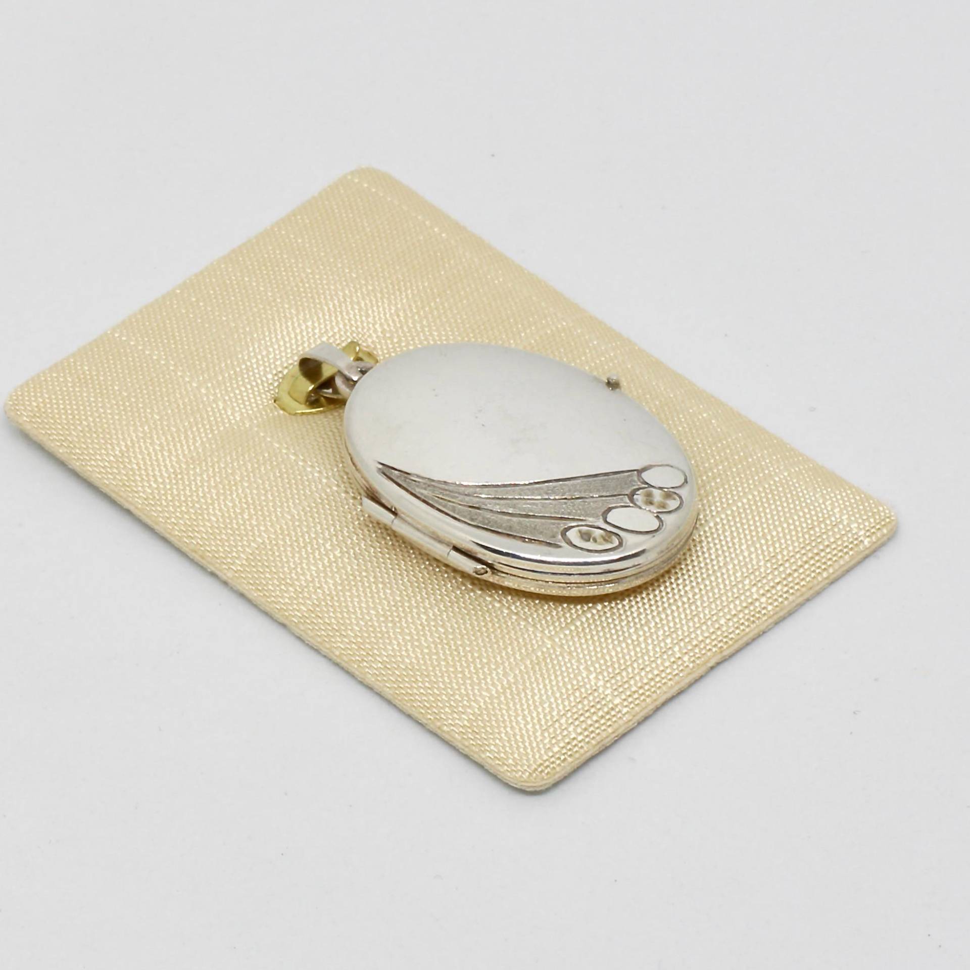 Vintage Anhänger Medaillon Fotoanhänger Oval Glanz 925 Silber Andenken Für Foto Geschenk von schmuckvintage2020