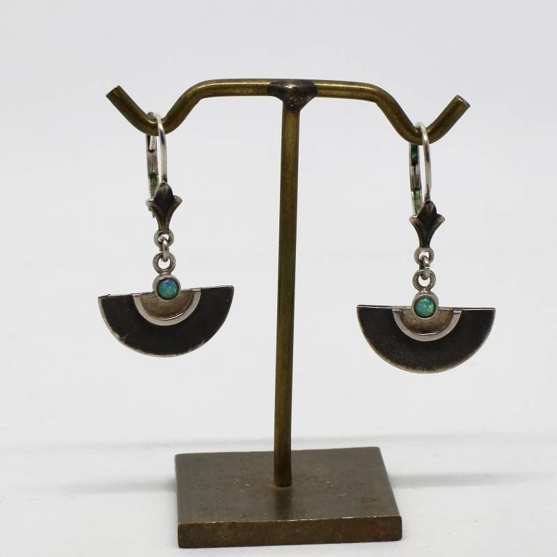 Vintage Opal Ohrringe 925 Silber Ohrhänger Edel Hochwertig Damen Selten von schmuckvintage2020