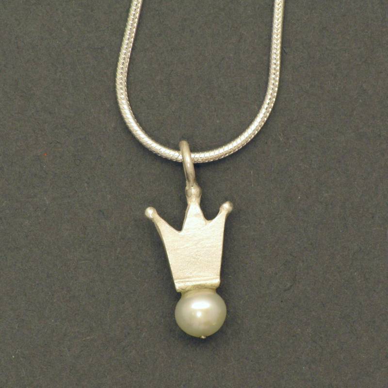 Anhänger Krone Silber Mit Perle von schmuckwerkshop