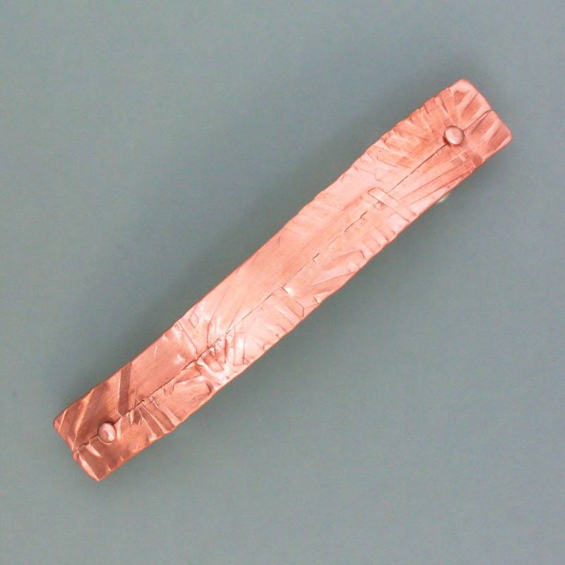 Aparte Haarspange Mit Gehämmerter Bronze von schmuckwerkshop