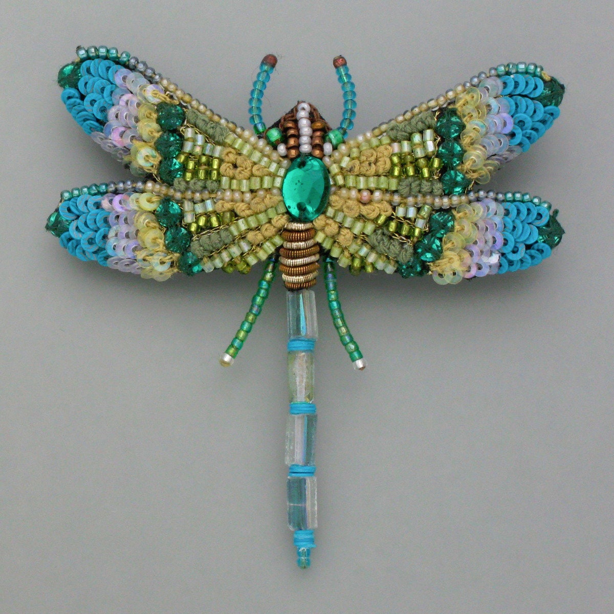 Bunte Brosche Libelle von schmuckwerkshop