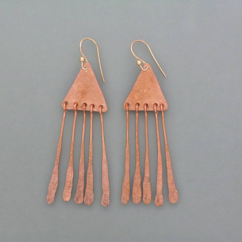 Earrings Pharaoh in Copper von schmuckwerkshop