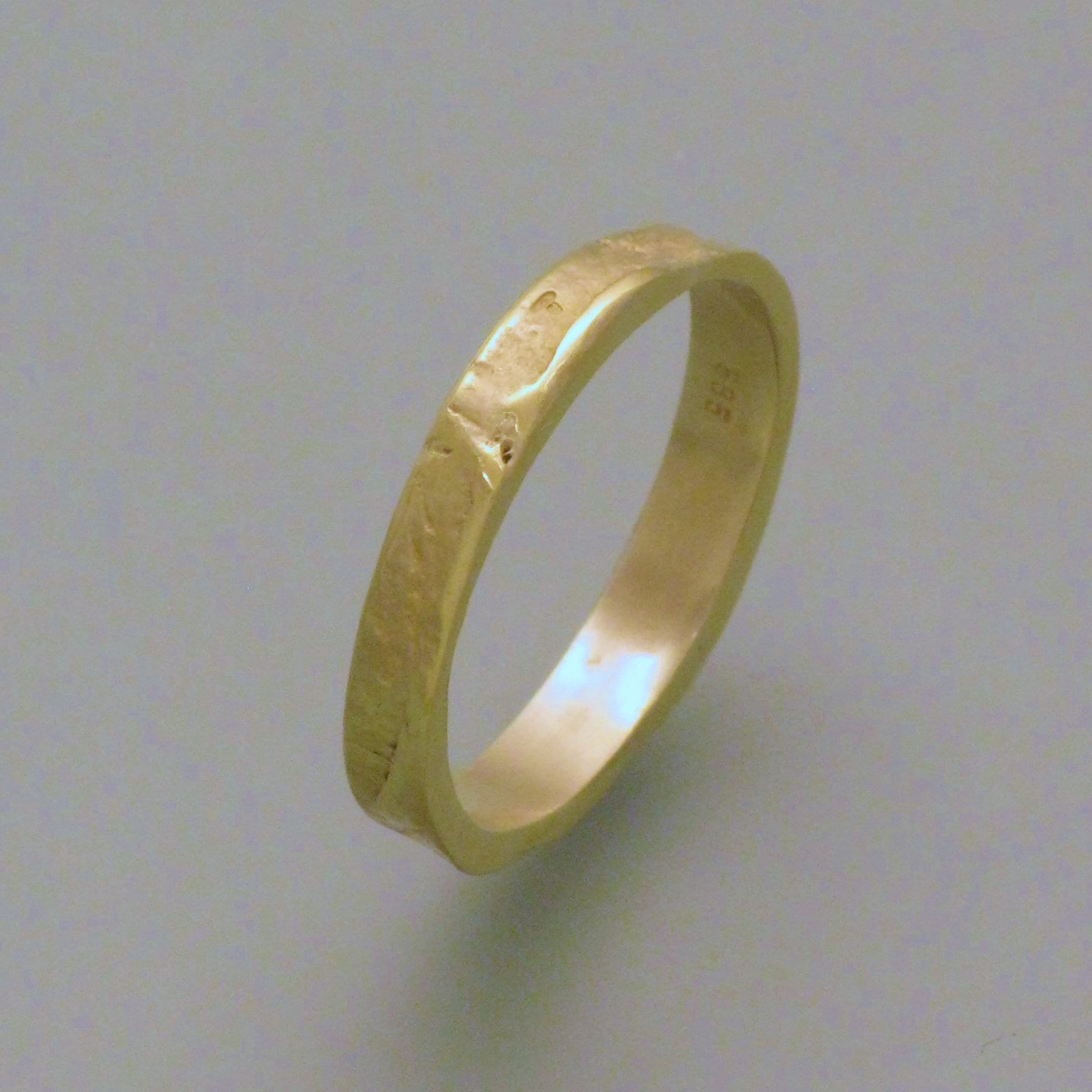 Gussring 3, 5 Mm in Gelbgold von schmuckwerkshop