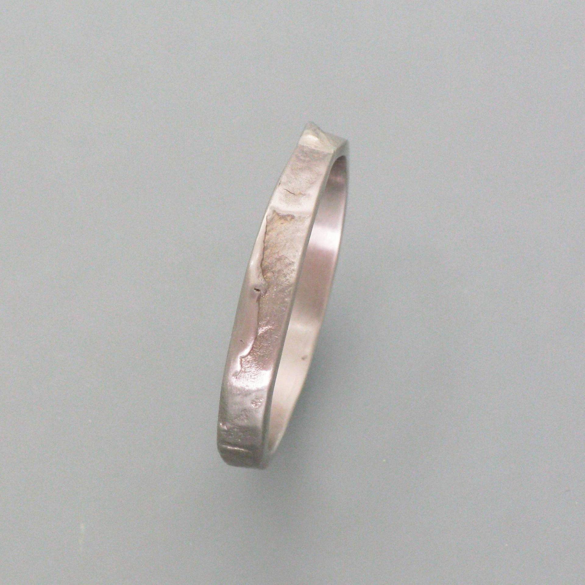 Gussring 3, 5 Mm in Weißgold von schmuckwerkshop