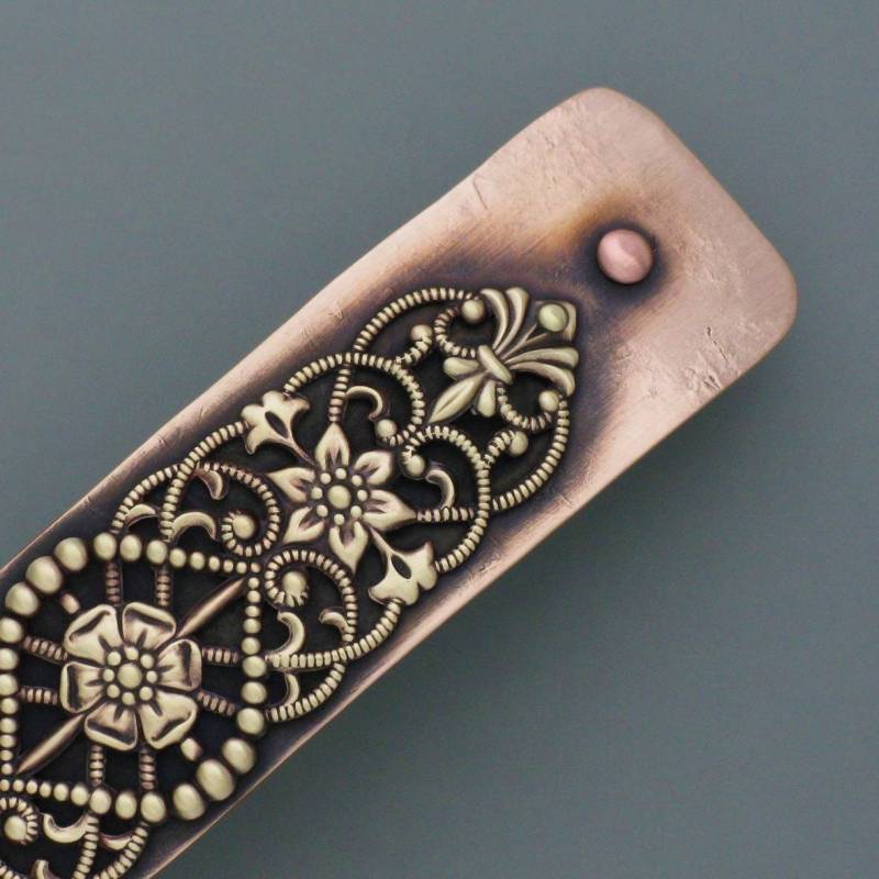 Haarspange Jugendstil/Bronze von schmuckwerkshop