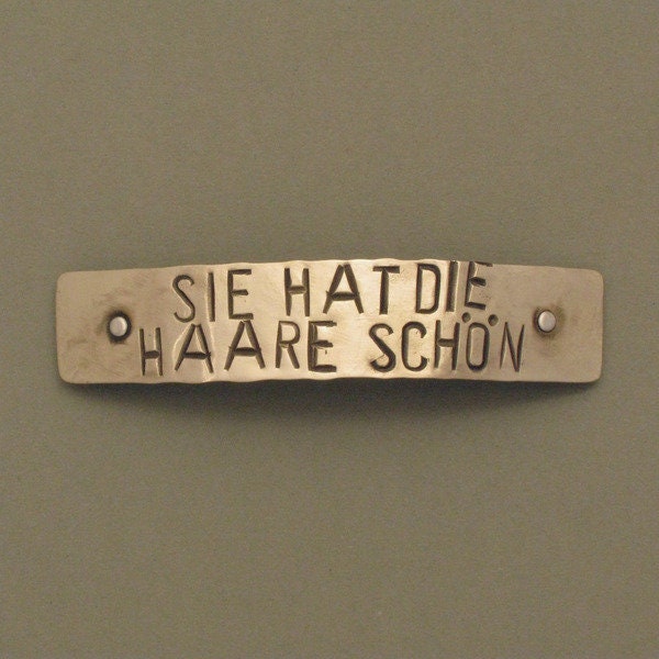 Haarspange "Sie Hat Die Haare Schön" von schmuckwerkshop