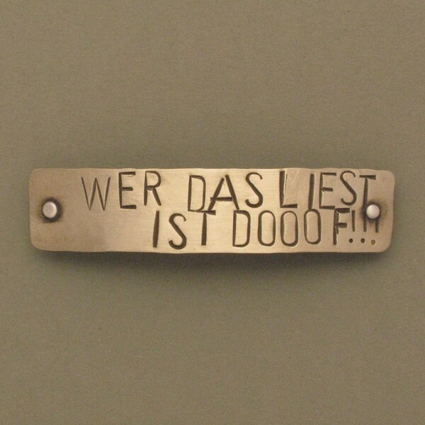 Haarspange "Wer Das Liest Ist Dooof" Haarspange "Wer Das Liest Ist Dooof" von schmuckwerkshop