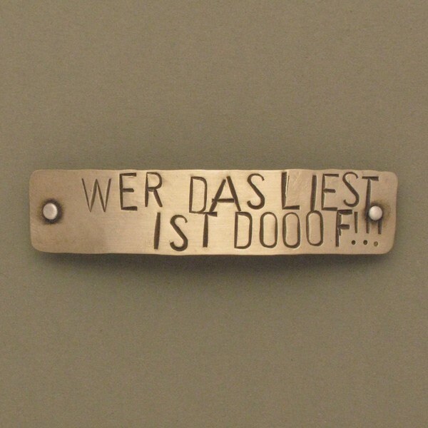 Haarspange "Wer Das Liest Ist Dooof" von schmuckwerkshop