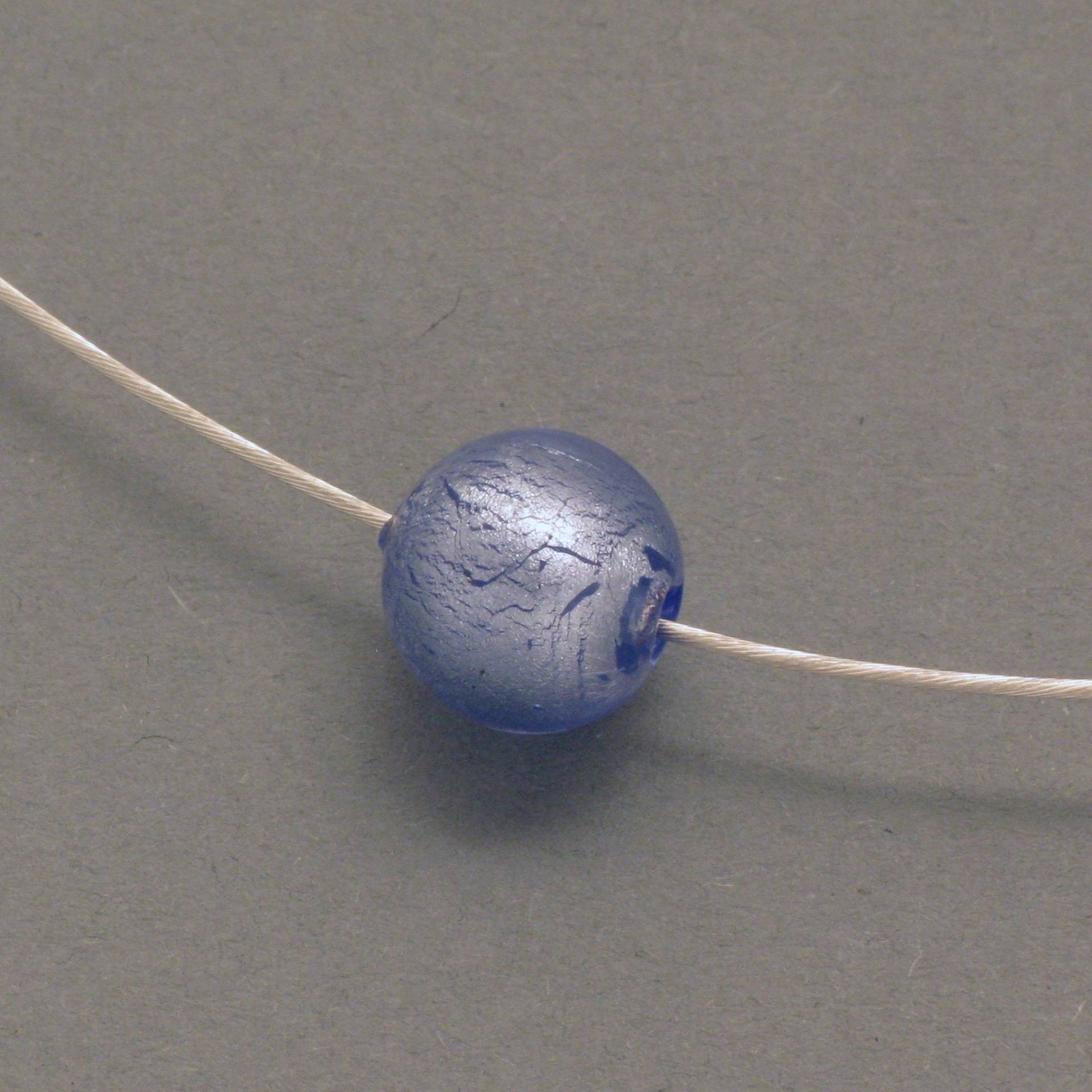 Kette Mit Muranoglas-Kugel, Hellblau von schmuckwerkshop