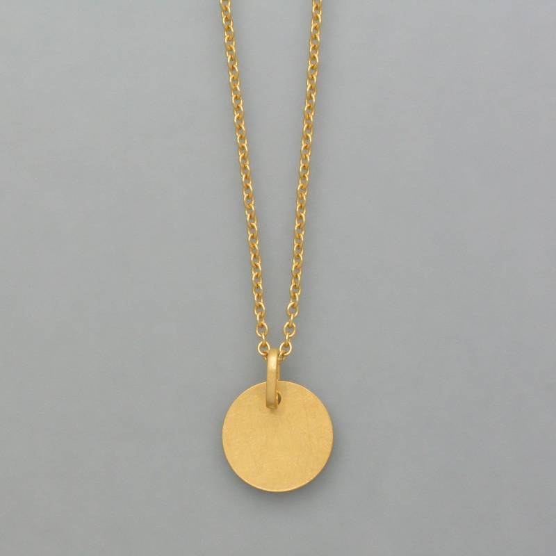 Kleiner Anhänger Plättchen Aus 925Er Goldpl. Silber von schmuckwerkshop