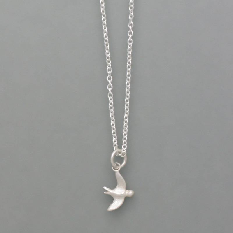 Kleiner Anhänger Schwalbe Aus 925Er Silber von schmuckwerkshop