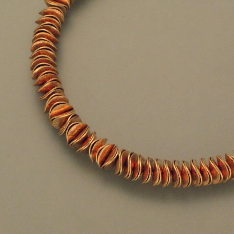 Wellen-Collier Aus Bronze von schmuckwerkshop