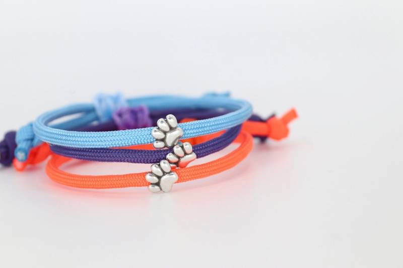 Armband Aus Segelseil in Verschiedenen Farben Mit Pfote von schmuecklichShop