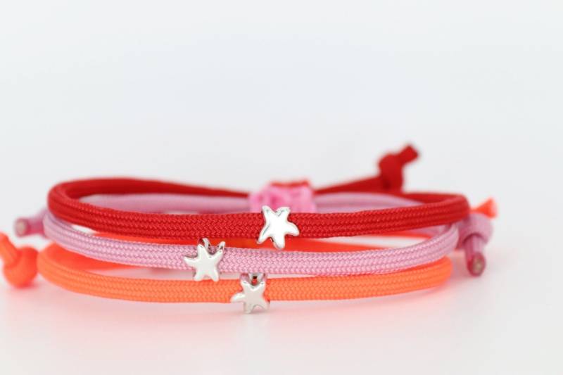 Armband Aus Segelseil in Verschiedenen Farben Mit Seestern von schmuecklichShop