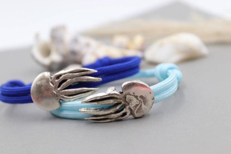 Segelseil - /Surferarmband | 5mm Mit Metallener Qualle von schmuecklichShop