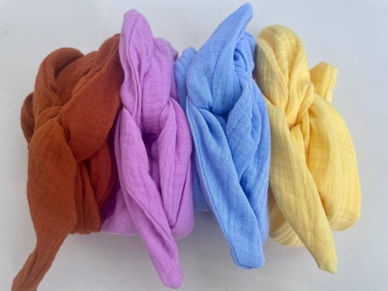 Drahthaarband Musselinhaarband Bio, Special Edition Sommer, Viele Farben, Tragemöglichkeiten - Organic, Biologisch, Fair von schneckina