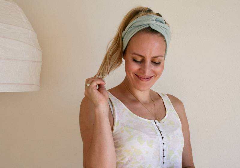 Drahthaarband Musselinhaarband Bio Für Frühling Und Sommer, Viele Farben, Tragemöglichkeiten - Organic, Biologisch, Fair von schneckina