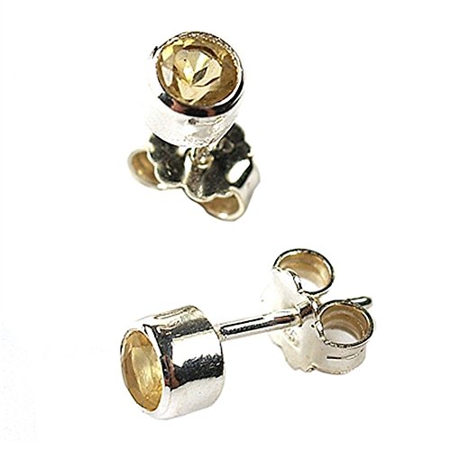 Citrin Schmuck (Ohrringe) Citrin Ohrstecker facettiert 925er Sterling-Silber Modellnummer 8003 von schoener-mineralienschmuck / Edelsteinschmuck