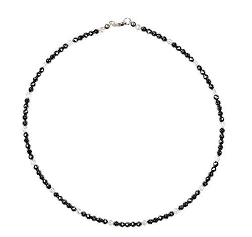 Hämatin Schmuck (Halskette) Hämatin Kette mit Bergkristall Verschluss 925er Sterling-Silber Modellnummer 7063 von schoener-mineralienschmuck / Edelsteinschmuck